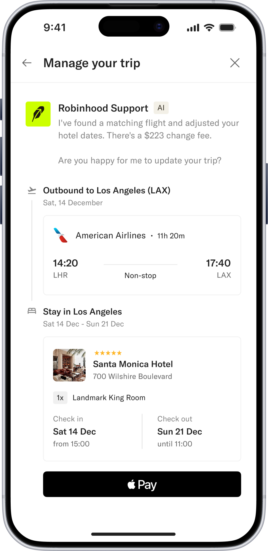 Duffel mobile — AI trip management
